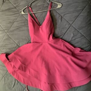 Windsor Burgundy Backless Dress